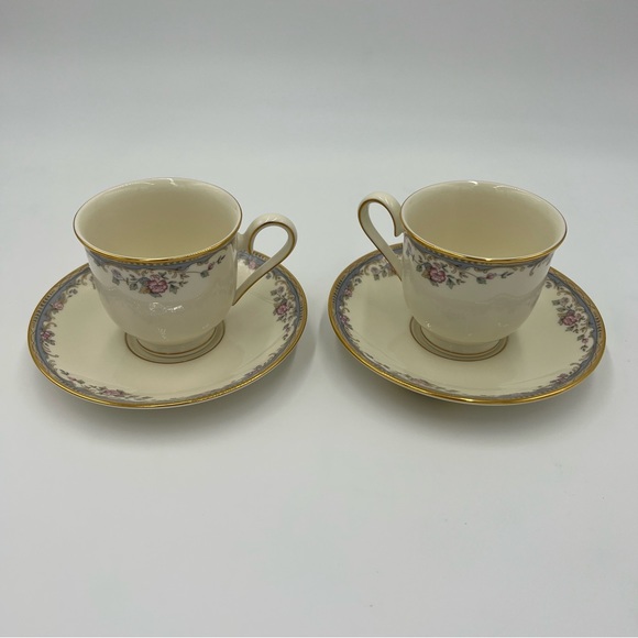 LENOX SOUTHERN VISTA FOOTED CUP AND SAUCER SET OF TWO - Picture 9 of 9